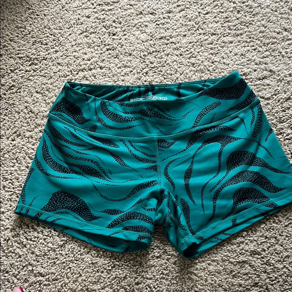 Born Primitive Teal and Black Patterned Shorts